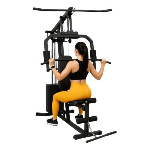 Estação De Musculação Academia Bonafit 45kg Preta Preto Aparelho Ginastica