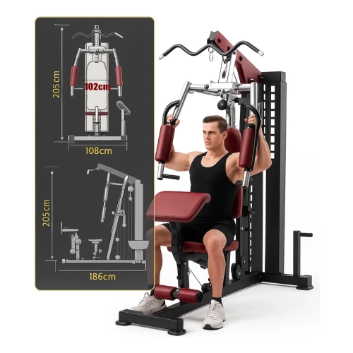 Estação De Musculação Completa Academia 72kg Legpress Ahead