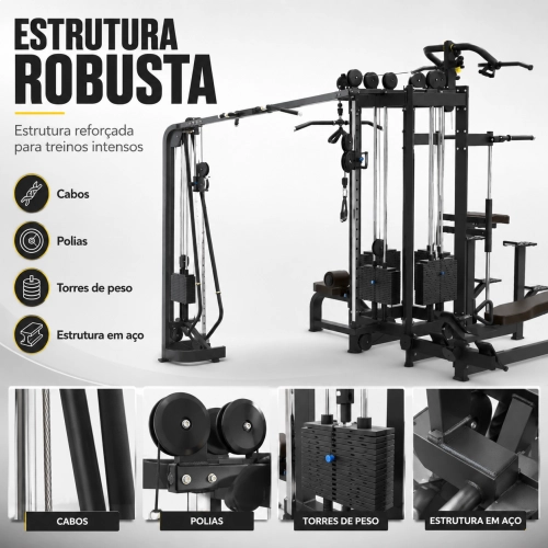Estação De Musculação Multiestação 5 Frentes First Aparelho Musculação Academia