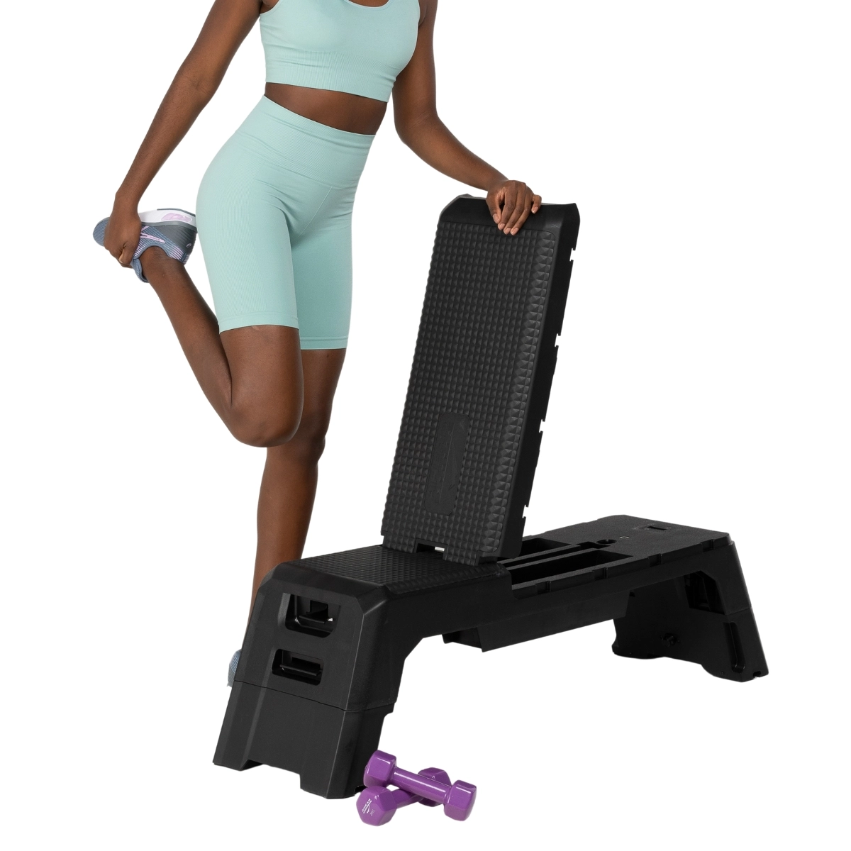 Banco Step Profissional com Pistão Regulável Ahead Sports Preto