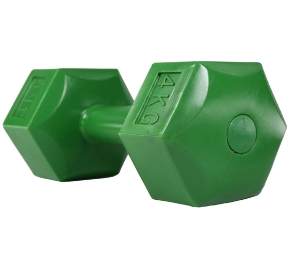 Halter Sextavado 4KG Bonafit Revestimento em PVC Verde, Conforto e Durabilidade