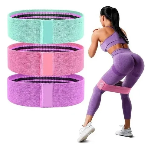 Kit 3 Hip Band Para Exercícios De Membros Inferiores