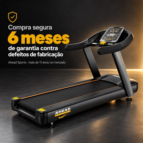 Kit 4 Esteiras Ergométricas Profissionais Ahead Sports 7HP Pico 20km/h Inclinação Automática Academia