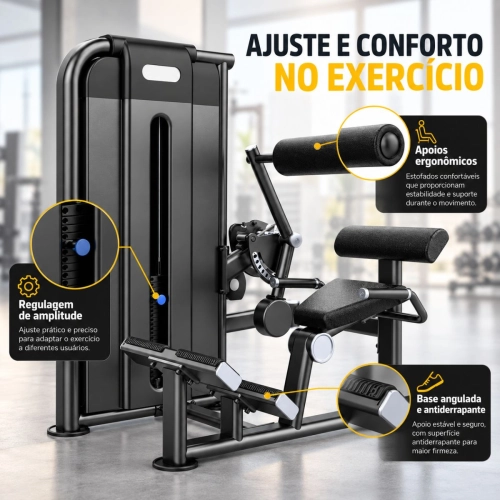 Máquina de Lombar Profissional Back Extension Infinity com Torre de 110kg