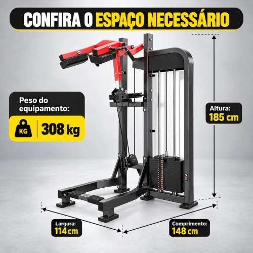 Máquina de Panturrilha em Pé Profissional Standing Calf Raise com Torre de Pesos