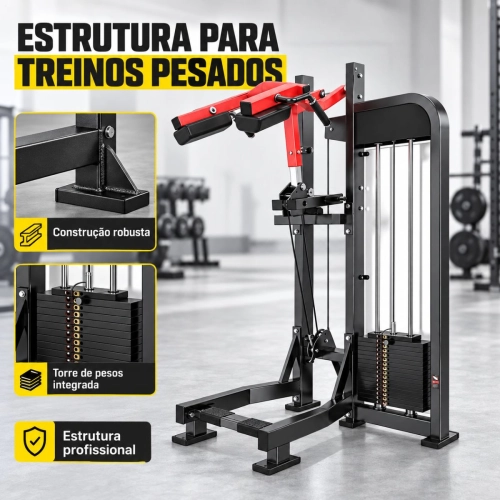 Máquina de Panturrilha em Pé Profissional Standing Calf Raise com Torre de Pesos