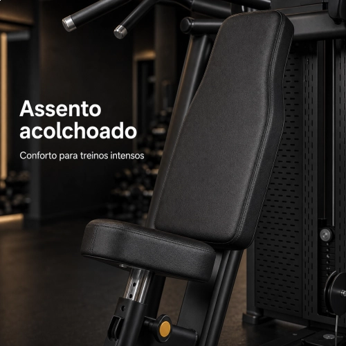 Máquina Desenvolvimento de Ombro First Preta Profissional