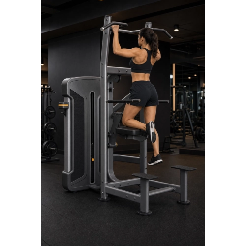 Máquina Graviton Profissional Dip Chin Assist Preta