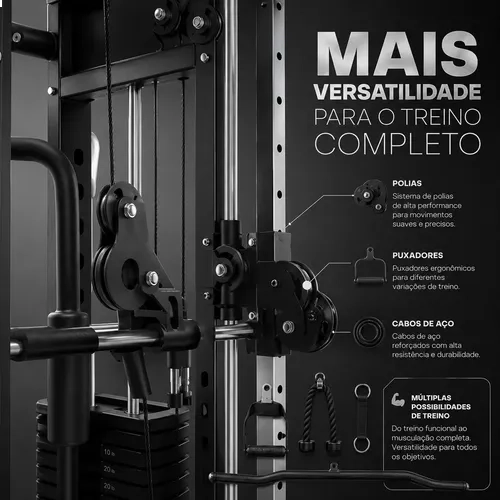 Multi Estação Smith Crossover Titan Prime Completa Ahead
