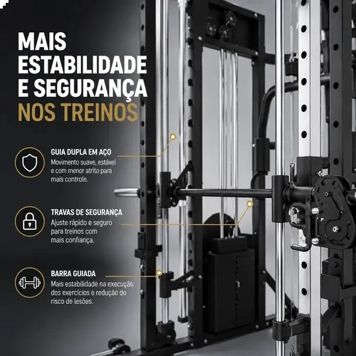 Multi Estação Smith Crossover Titan Prime Completa Ahead