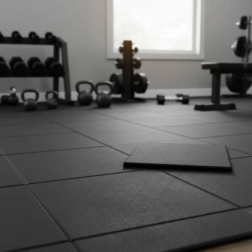 Piso de Borracha Antiderrapante 100 x 100cm 15mm Ahead Sports Profissional