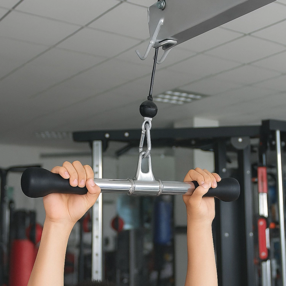 Pulley Puxador Reto Giratorio Emborrachado 50cm Ahead Sports