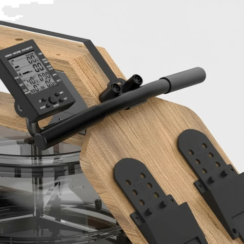 Remo de Madeira Dobrável Ahead Sports Base a Água Trilho Duplo e Monitor de Desempenho