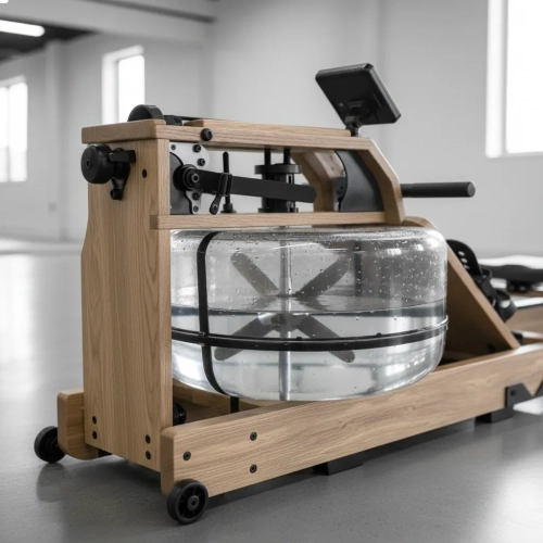 Remo de Madeira Dobrável Ahead Sports Base a Água Trilho Duplo e Monitor de Desempenho