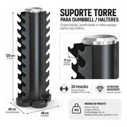 Suporte Para Halteres Sextavado Ultrafit